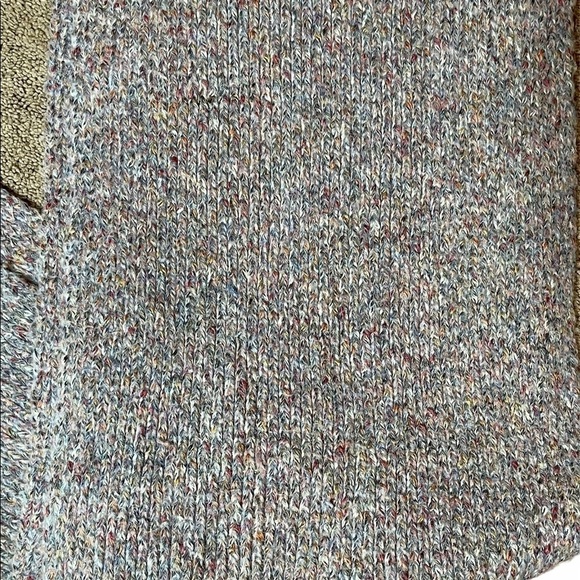 SOMETHING NAVY Gray/Multicolor Fuzzy Wide Scarf - Picture 2 of 3